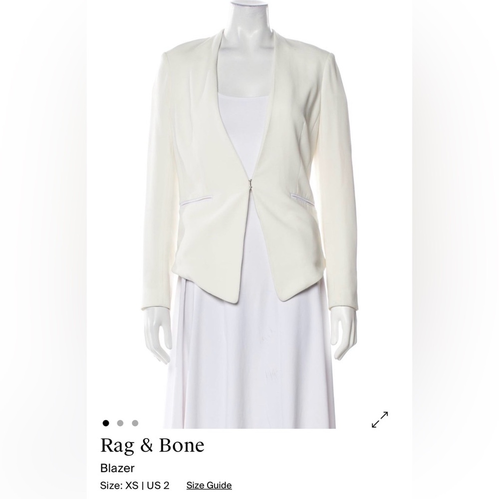 Rag & bone white blazer